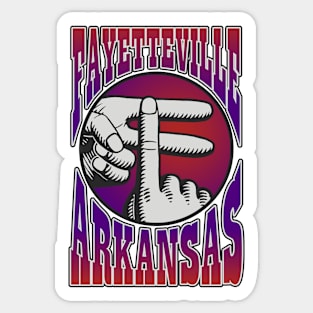 Fayetteville Hand (no distress, front only) Sticker